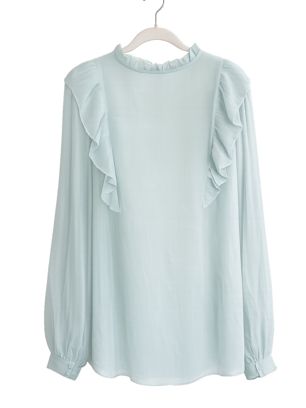 Ann Taylor Ruffle-Shoulder Blouse - Picture 2 of 2
